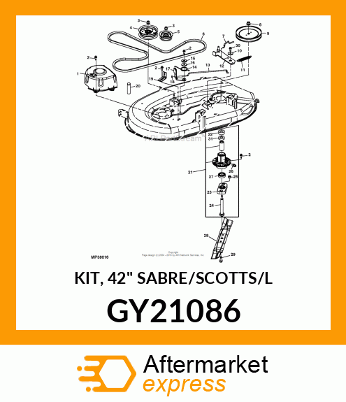 KIT, 42" SABRE/SCOTTS/L GY21086