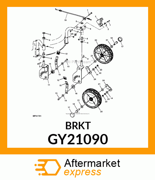 WELDMENT,SWIVEL WHEEL BRKT,RH GY21090