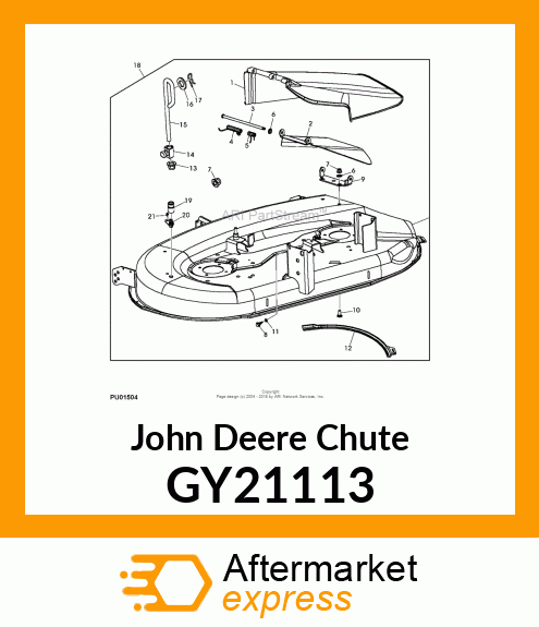 CHUTE W/LABEL, RII DISCHARGE SVC GY21113