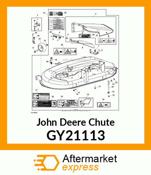 CHUTE W/LABEL, RII DISCHARGE SVC GY21113