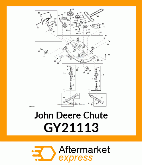 CHUTE W/LABEL, RII DISCHARGE SVC GY21113