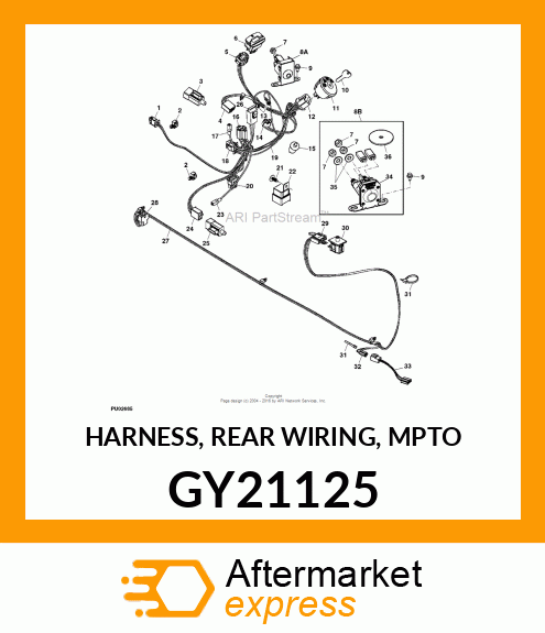 HARNESS, REAR WIRING, MPTO GY21125