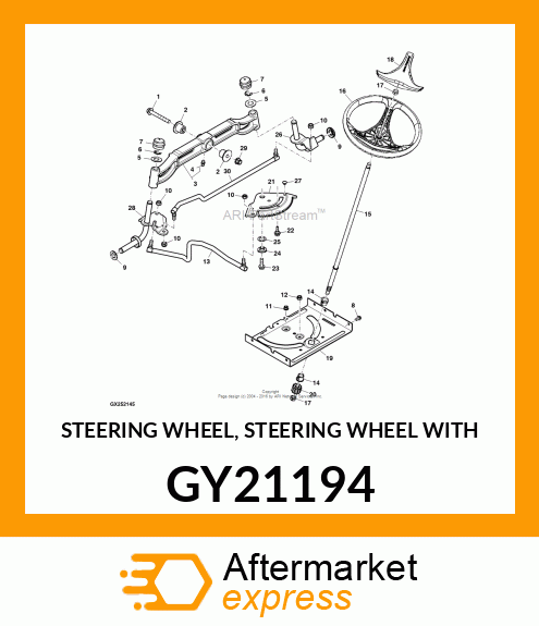 STEERING WHEEL, STEERING WHEEL WITH GY21194