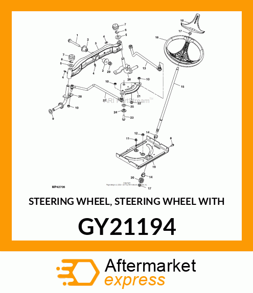 STEERING WHEEL, STEERING WHEEL WITH GY21194