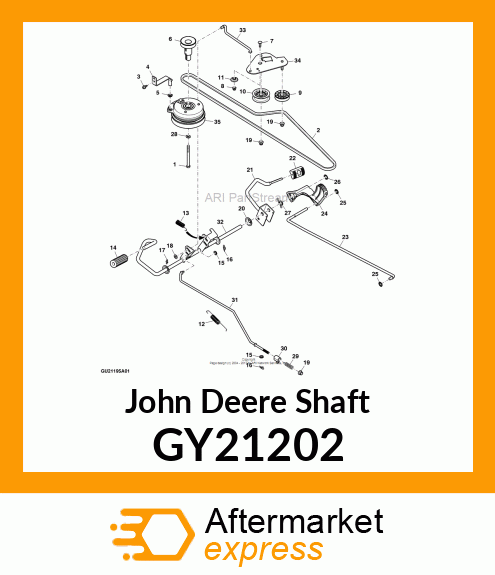 SHAFT, BRAKE WELDMENT GY21202