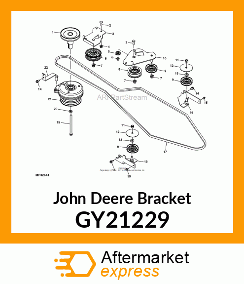 IDLER BRACKET (RIVETED) BLK ECOAT GY21229