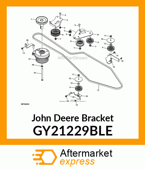 IDLER BRACKET (RIVETED) BLK ECOAT GY21229BLE