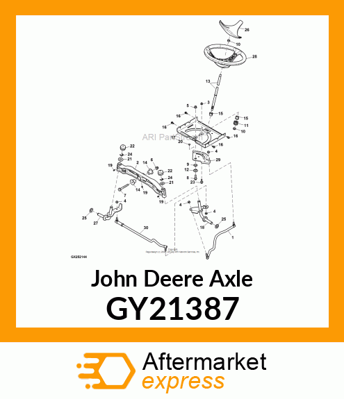 AXLE, CAST ASSEMBLY (PAINTED) GY21387