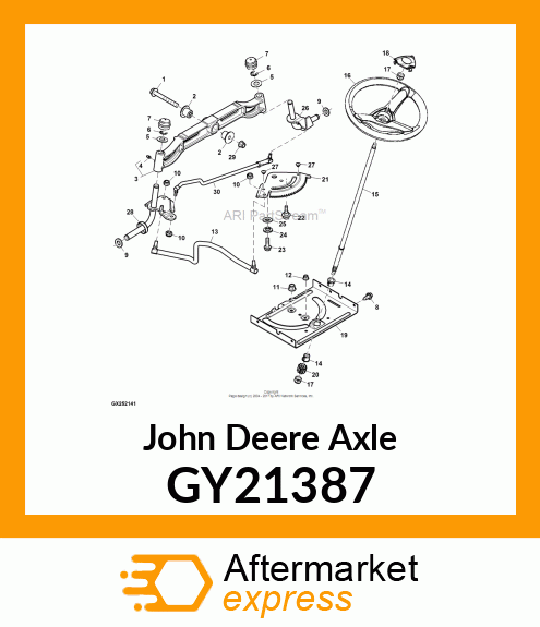 AXLE, CAST ASSEMBLY (PAINTED) GY21387