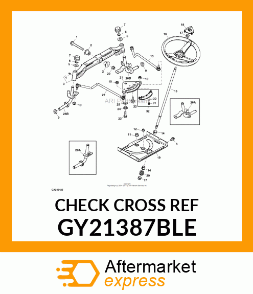 AXLE, CAST ASSEMBLY (PAINTED) GY21387BLE