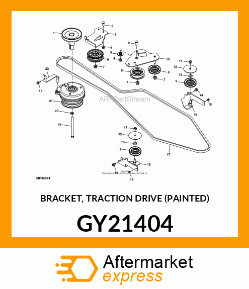 BRACKET, TRACTION DRIVE (PAINTED) GY21404