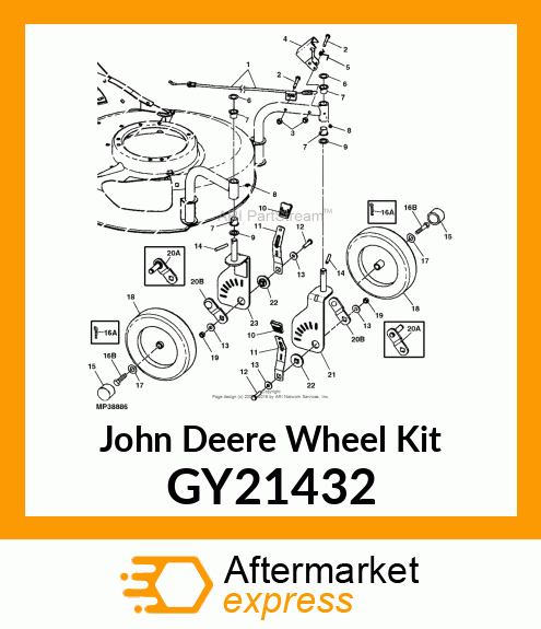 KIT, DEERE JS20/30 FRT. WHEEL GY21432