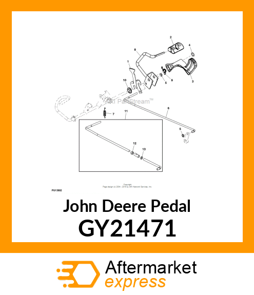 PEDAL, ACCELERATOR HYDRO, FOOT CONT GY21471