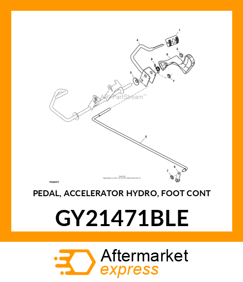 PEDAL, ACCELERATOR HYDRO, FOOT CONT GY21471BLE