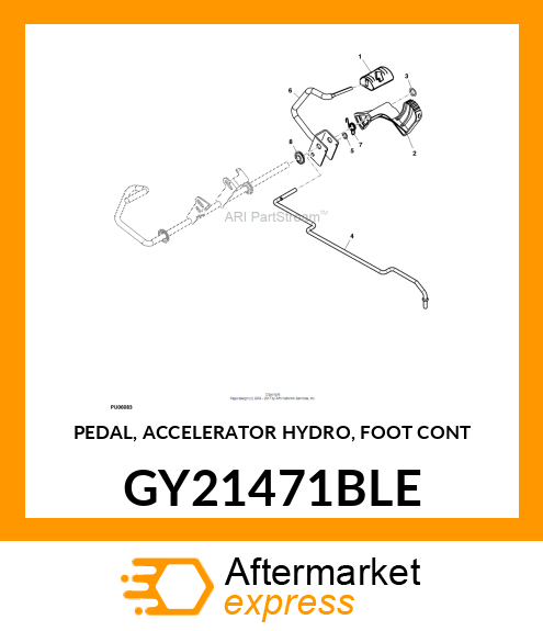 PEDAL, ACCELERATOR HYDRO, FOOT CONT GY21471BLE