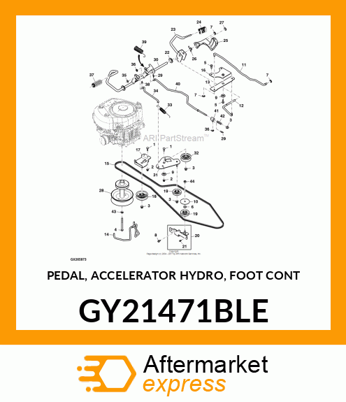 PEDAL, ACCELERATOR HYDRO, FOOT CONT GY21471BLE