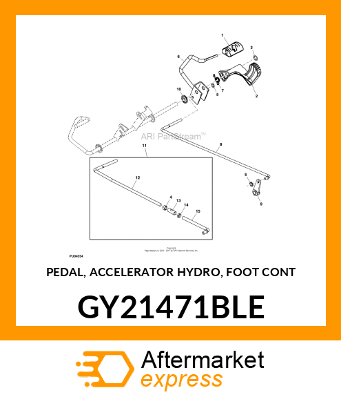 PEDAL, ACCELERATOR HYDRO, FOOT CONT GY21471BLE