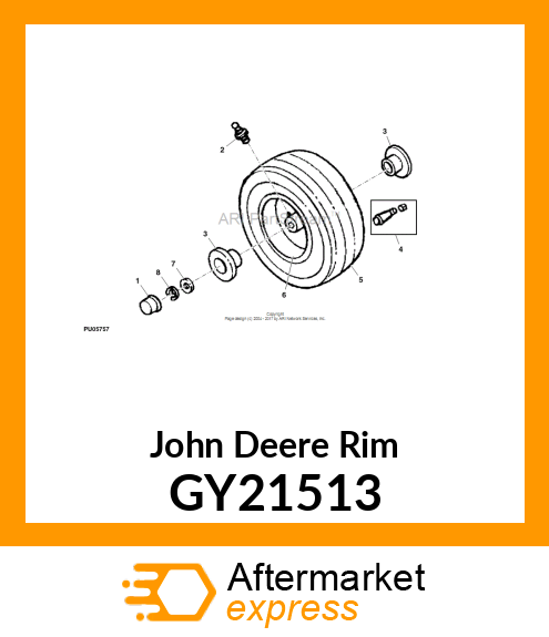 RIM, WELDED 6" GRAY GY21513