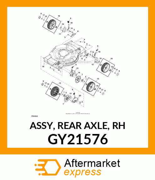 ASSY, REAR AXLE, RH GY21576