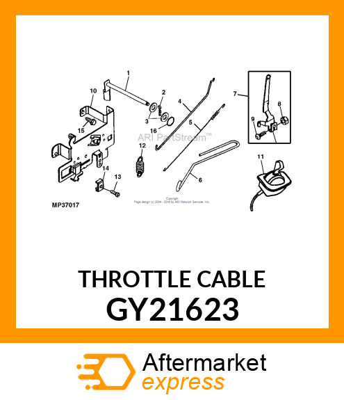 PUSH PULL CABLE, CABLE, THROTTLE SI GY21623