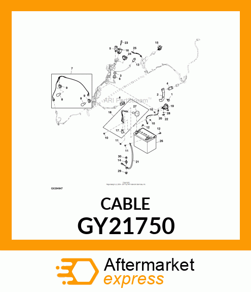 CABLE, NEGATIVE BATTERY 100 SERIES GY21750