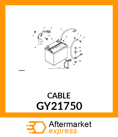 CABLE, NEGATIVE BATTERY 100 SERIES GY21750