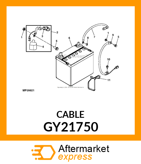 CABLE, NEGATIVE BATTERY 100 SERIES GY21750