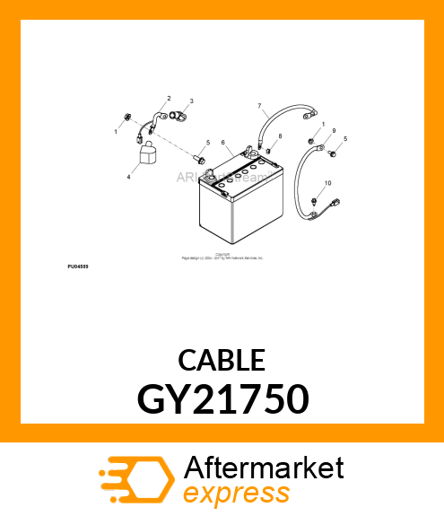 CABLE, NEGATIVE BATTERY 100 SERIES GY21750