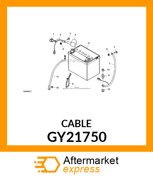 CABLE, NEGATIVE BATTERY 100 SERIES GY21750