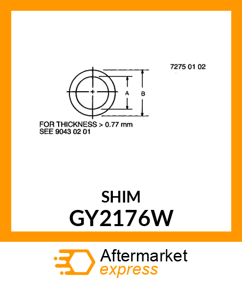 SHIM .003IN GY2176W