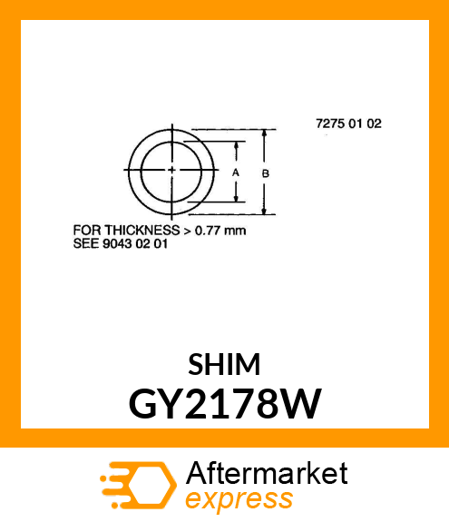 SHIM .003IN GY2178W