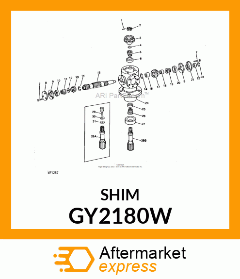 SHIM .003IN GY2180W