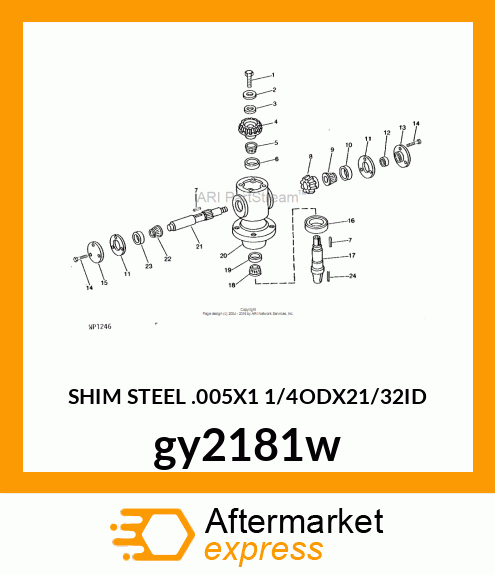 SHIM STEEL .005X1 1/4ODX21/32ID gy2181w