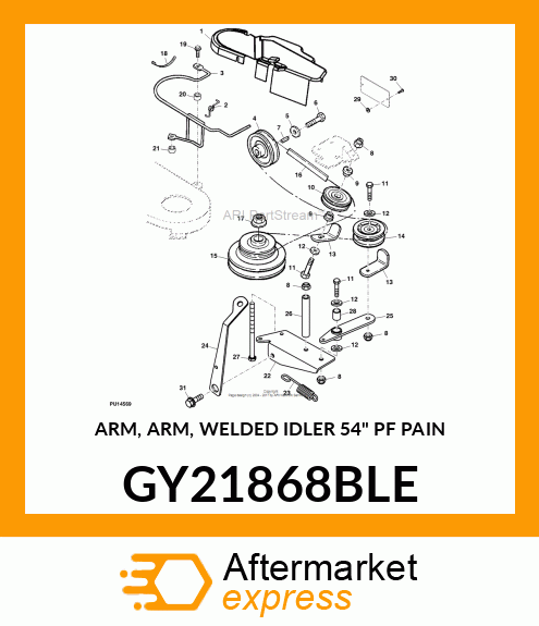 ARM, ARM, WELDED IDLER 54" PF PAIN GY21868BLE