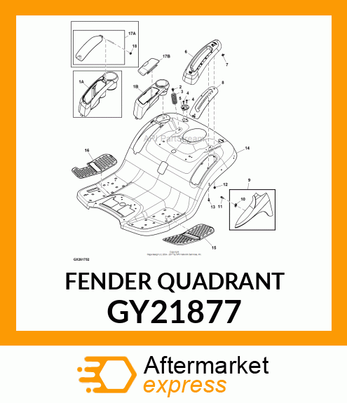 QUADRANT, QUADRANT ASSEMBLY LIFT GY21877