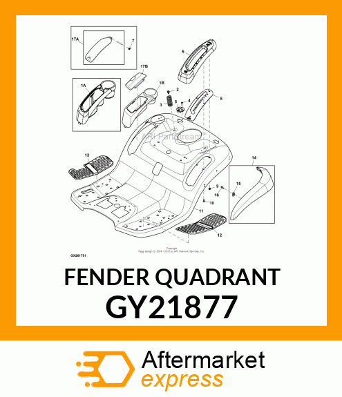 QUADRANT, QUADRANT ASSEMBLY LIFT GY21877