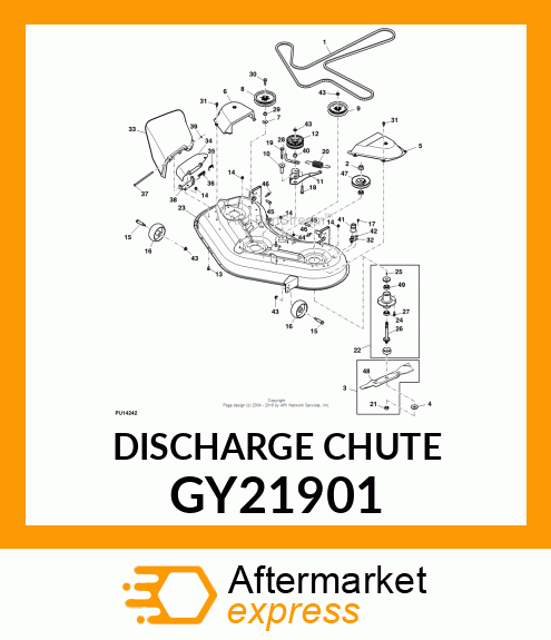 CHUTE, 48/42 OUTER DISCHARGE ASSY GY21901