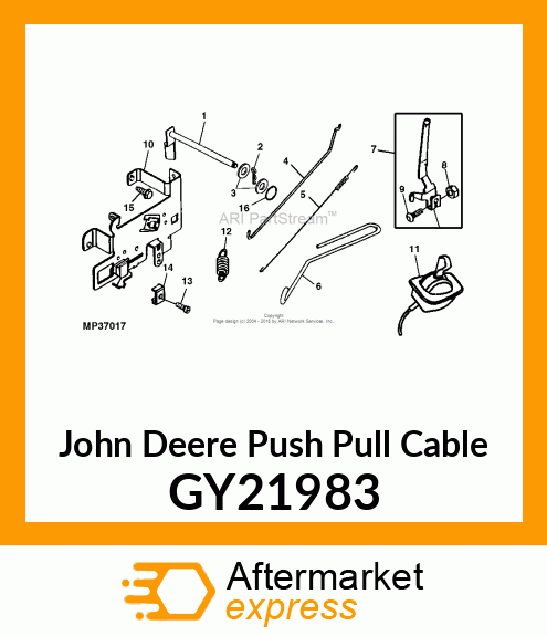 PUSH PULL CABLE, CABLE, THROTTLE SI GY21983