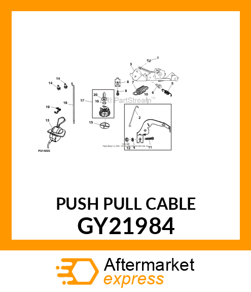 PUSH PULL CABLE, CABLE, THROTTLE TW GY21984