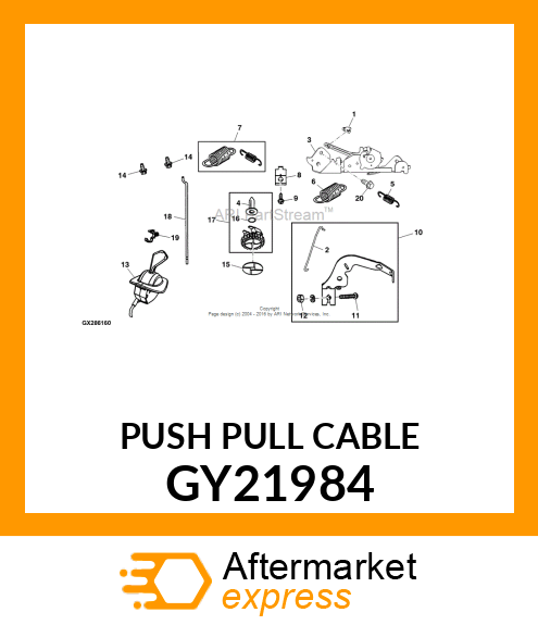 PUSH PULL CABLE, CABLE, THROTTLE TW GY21984