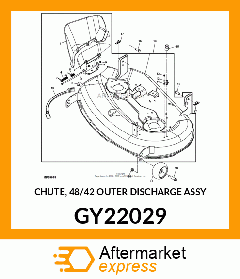 CHUTE, 48/42 OUTER DISCHARGE ASSY GY22029