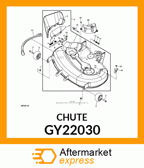 CHUTE, INNER DISCHARGE SVC GY22030