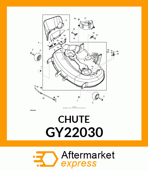 CHUTE, INNER DISCHARGE SVC GY22030