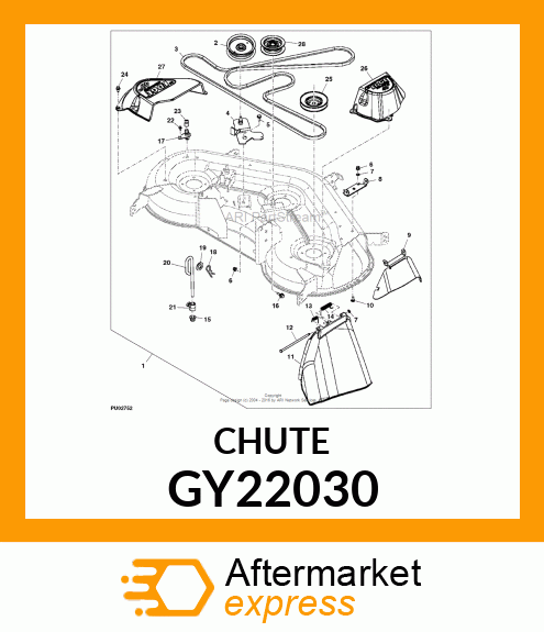 CHUTE, INNER DISCHARGE SVC GY22030