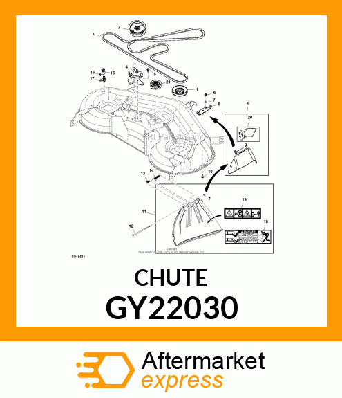 CHUTE, INNER DISCHARGE SVC GY22030