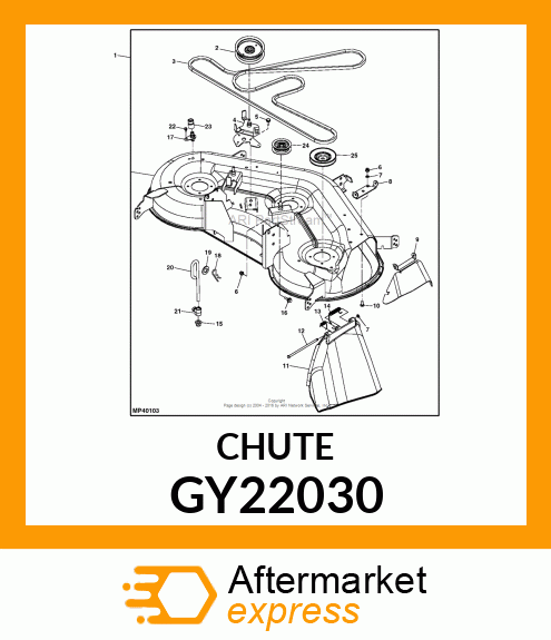 CHUTE, INNER DISCHARGE SVC GY22030