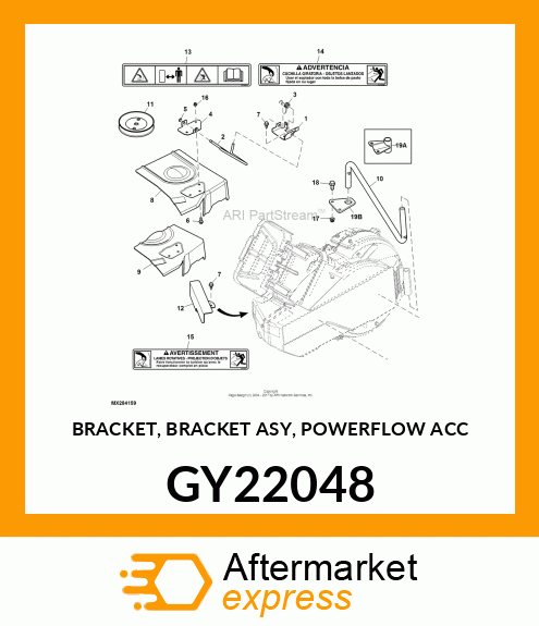 BRACKET, BRACKET ASY, POWERFLOW ACC GY22048