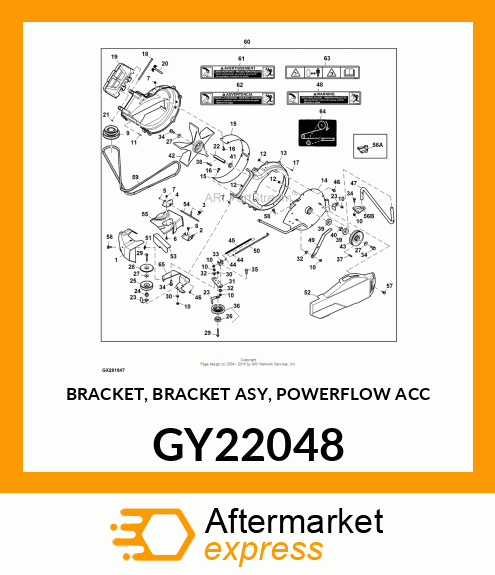 BRACKET, BRACKET ASY, POWERFLOW ACC GY22048