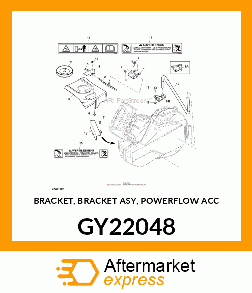 BRACKET, BRACKET ASY, POWERFLOW ACC GY22048