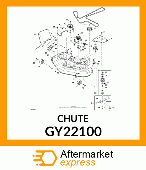 CHUTE, 48/42 OUTER DISCHARGE ASSY GY22100